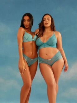 Gossard Superboost Lace Padded Plunge Bra - Ocean Blue -FREYA Shop braforme gossard lingerie superboost lace 7711 ocb ocean blue ls