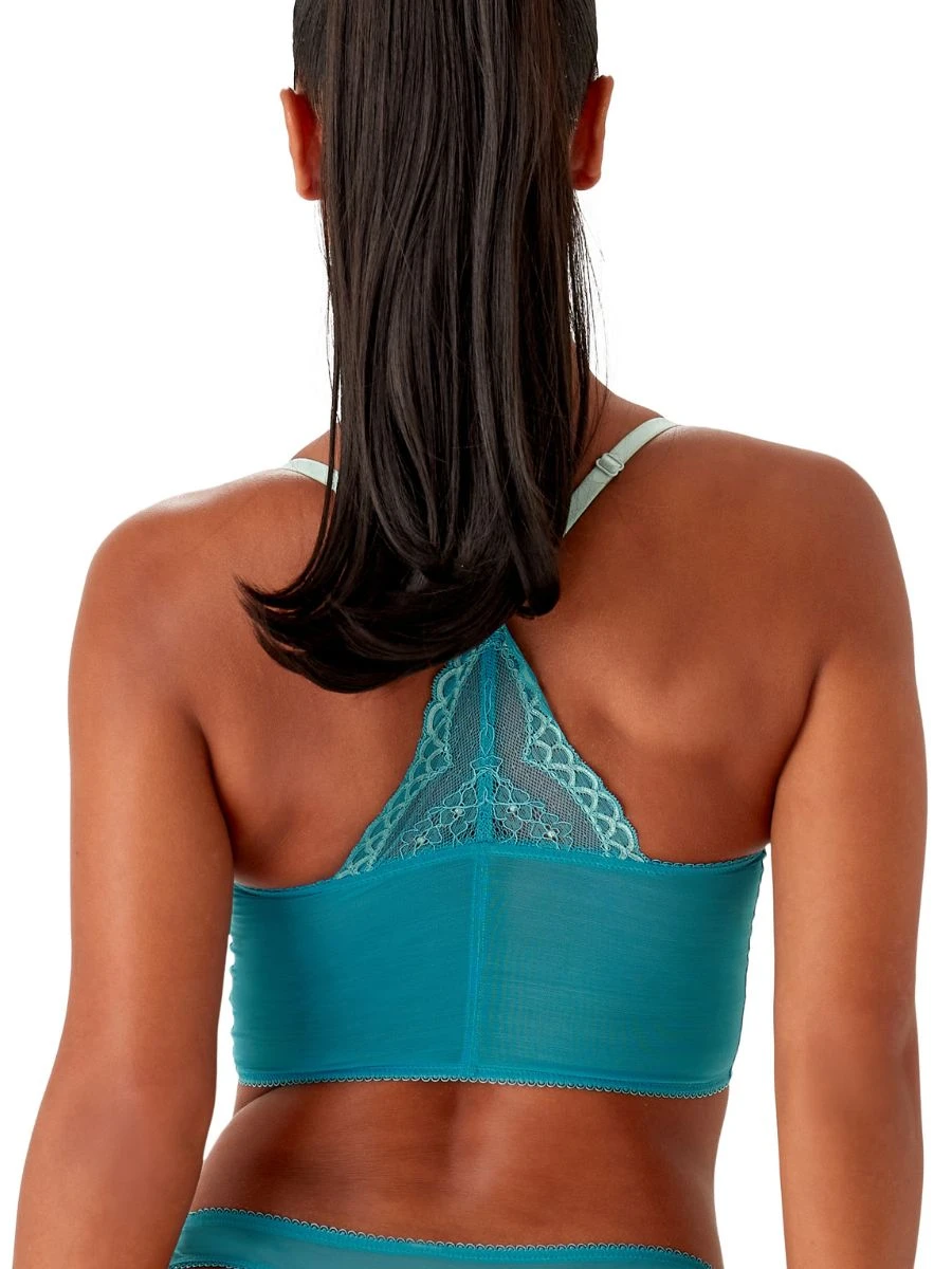 Gossard Superboost Lace Deep V Bralette - Ocean Blue 4 Gossard Superboost Lace Deep V Bralette - Ocean Blue - Image 2
