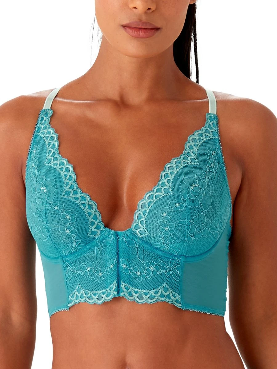 Gossard Superboost Lace Deep V Bralette - Ocean Blue 3 Gossard Superboost Lace Deep V Bralette - Ocean Blue