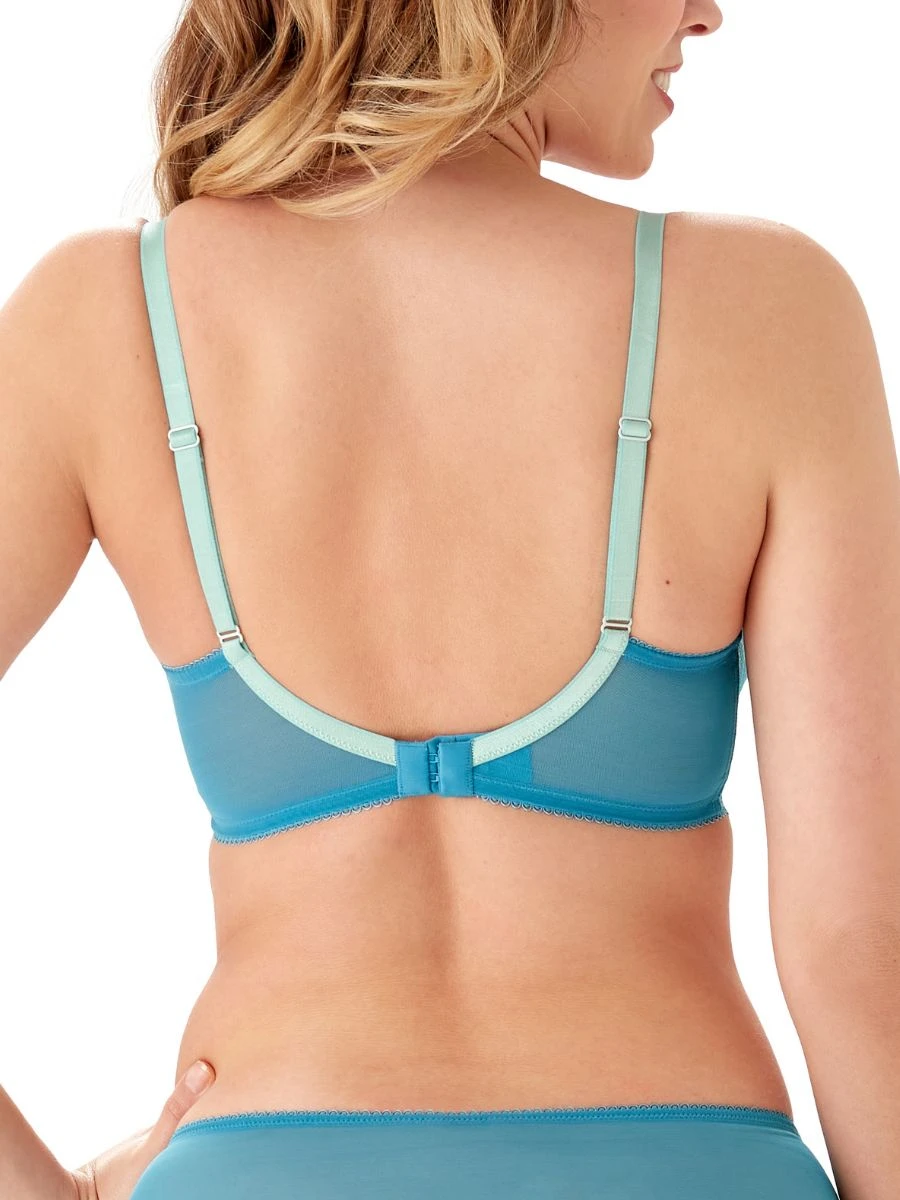 Gossard Superboost Lace Plunge Bra - Ocean Blue 4 Gossard Superboost Lace Plunge Bra - Ocean Blue - Image 2