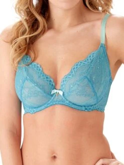 Gossard Superboost Lace Plunge Bra - Ocean Blue