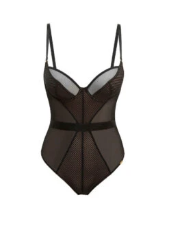 Gossard Sheer Stripe Body - Black -FREYA Shop braforme gossard sheer stripe bod 18809 blk black pf