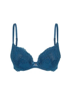 Gossard Superboost Lace Padded Plunge Bra - Deep Teal -FREYA Shop braforme gossard superboost lace 7711 DET cf