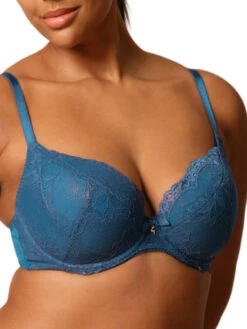 Gossard Superboost Lace Padded Plunge Bra - Deep Teal -FREYA Shop braforme gossard superboost lace 7711 DET s