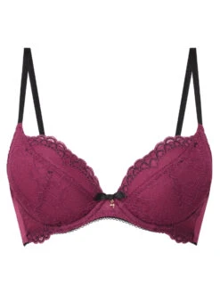 Gossard Superboost Lace Padded Plunge Bra - Purple Potion -FREYA Shop braforme gossard superboost lace 7711 PUP cf