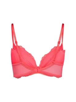 Gossard Superboost Lace Padded Plunge Bra - Sugar Coral -FREYA Shop braforme gossard superboost lace 7711 SUG cb