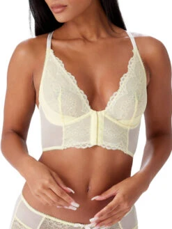 Gossard Superboost Lace Deep V Bralette - Lemon