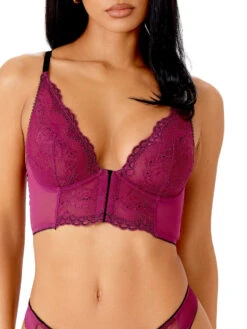 Gossard Superboost Lace Deep V Bralette - Purple Potion