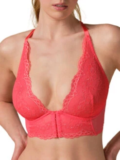 Gossard Superboost Lace Deep V Bralette - Sugar Coral -FREYA Shop braforme gossard superboost lace 7718 SUG 2f