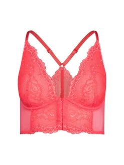 Gossard Superboost Lace Deep V Bralette - Sugar Coral -FREYA Shop braforme gossard superboost lace 7718 SUG cf