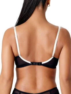 Gossard Superboost Lace Plunge Bra - Black/Ivory Rose -FREYA Shop braforme gossard superboost lace 7725 BKI b