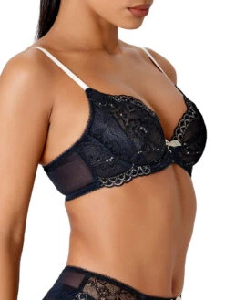 Gossard Superboost Lace Plunge Bra - Black/Ivory Rose -FREYA Shop braforme gossard superboost lace 7725 BKI s