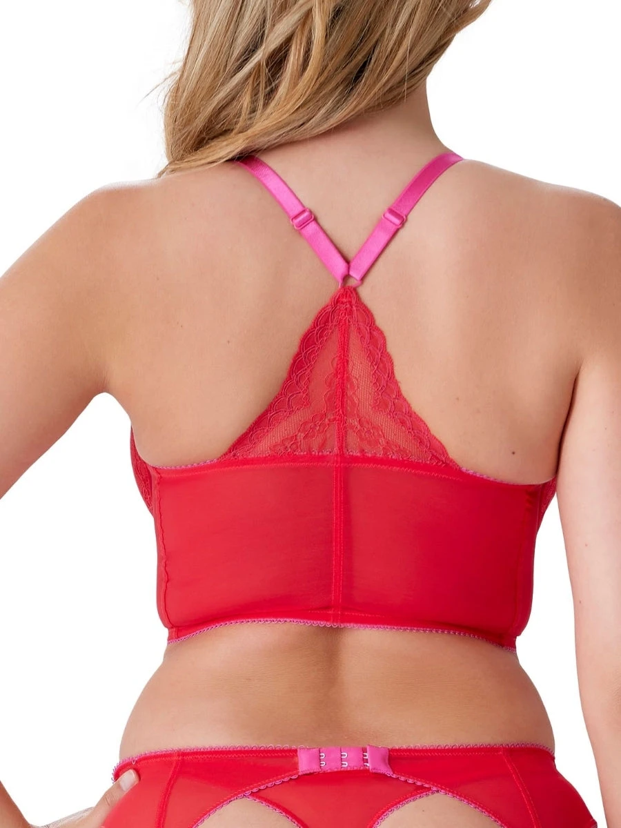 Gossard Superboost Lace Deep V Bralette - Rose Red 7 Gossard Superboost Lace Deep V Bralette - Rose Red - Image 5