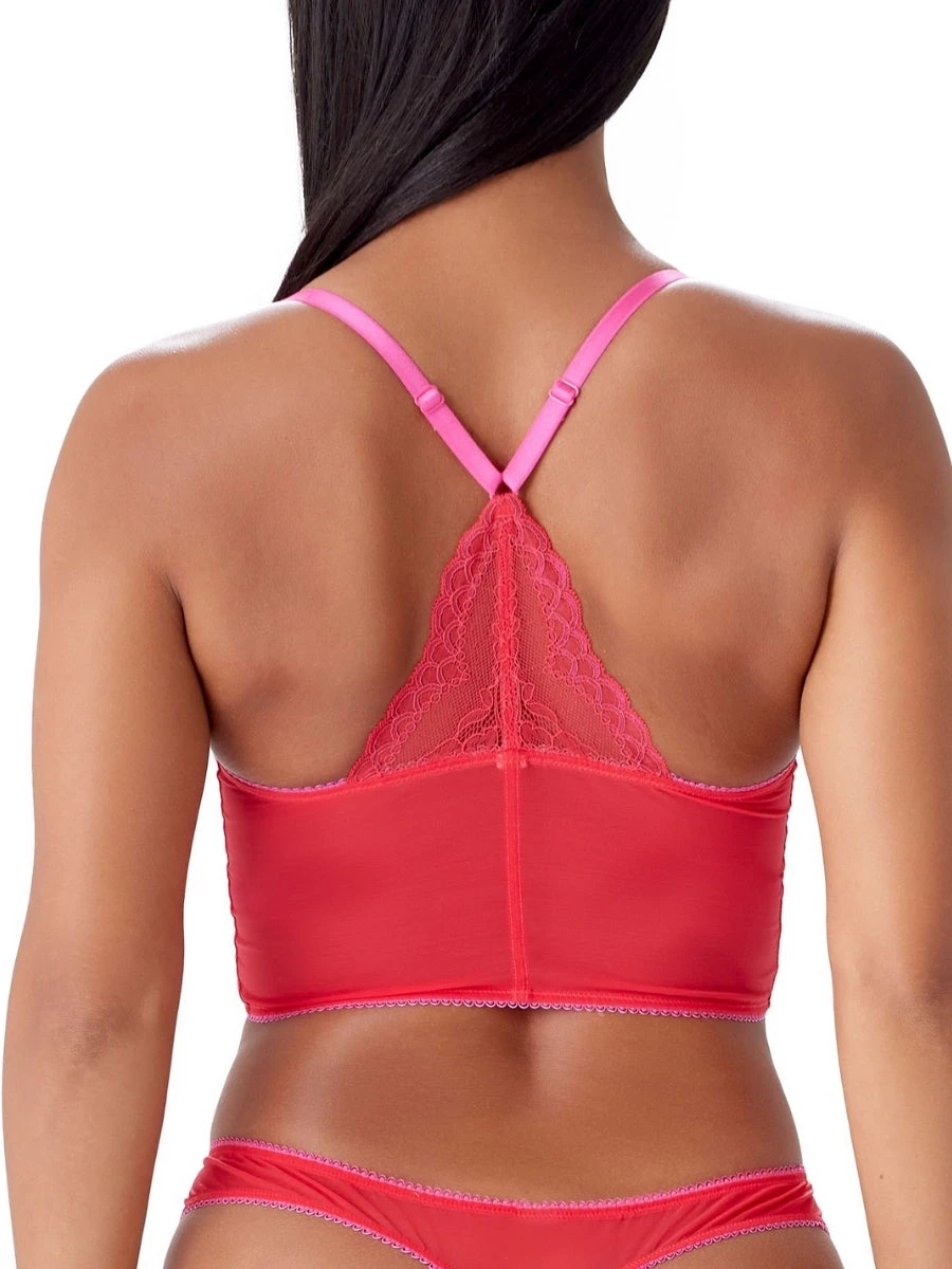 Gossard Superboost Lace Deep V Bralette - Rose Red 4 Gossard Superboost Lace Deep V Bralette - Rose Red - Image 2