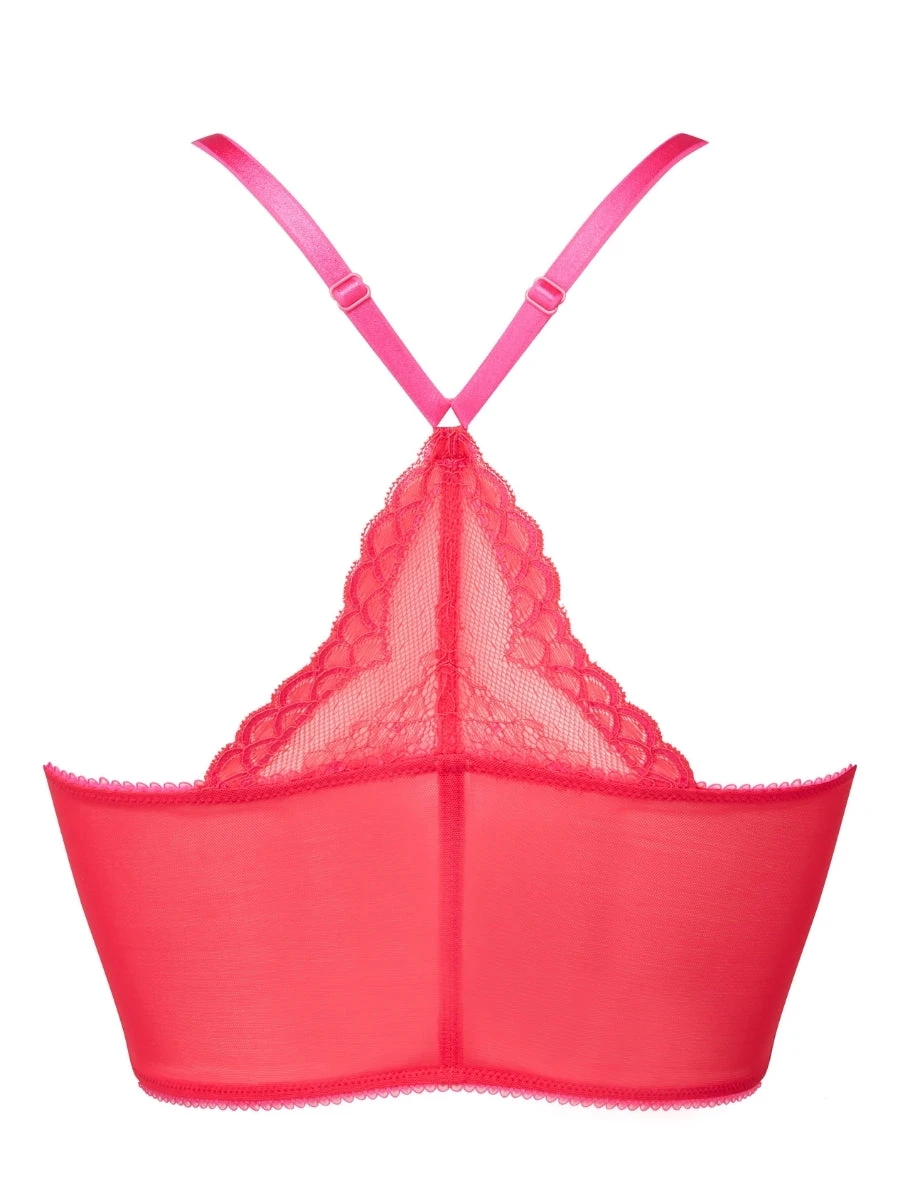 Gossard Superboost Lace Deep V Bralette - Rose Red 10 Gossard Superboost Lace Deep V Bralette - Rose Red - Image 8