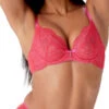 Gossard Superboost Lace Plunge Bra - Rose Red -FREYA Shop braforme gossard superboost lace web 7725 RRD f