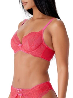 Gossard Superboost Lace Plunge Bra - Rose Red -FREYA Shop braforme gossard superboost lace web 7725 RRD s