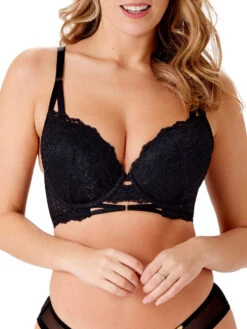 Gossard Suspense Longline Plunge Bra - Black -FREYA Shop braforme gossard suspense 19901 BLK 2f
