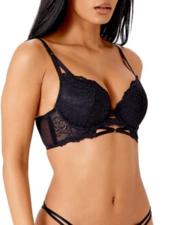 Gossard Suspense Longline Plunge Bra - Black -FREYA Shop braforme gossard suspense 19901 BLK s