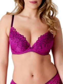 Gossard Swirl Plunge Bra - Raspberry -FREYA Shop braforme gossard swirl 17801 RPY 2f