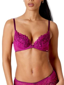 Gossard Swirl Plunge Bra - Raspberry