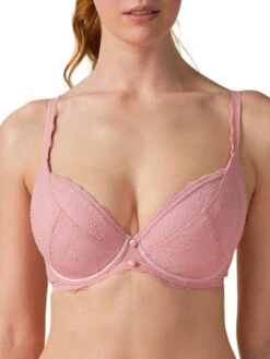 Gossard Vintage Romance Padded Plunge Bra - Soft Pink -FREYA Shop braforme gossard vintage romance 22201 SPI 2f