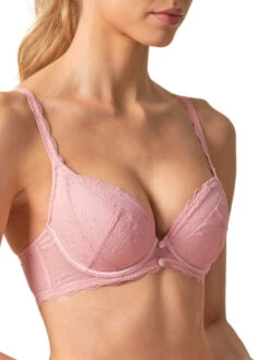 Gossard Vintage Romance Padded Plunge Bra - Soft Pink -FREYA Shop braforme gossard vintage romance 22201 SPI s