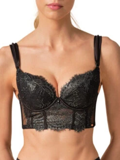 Gossard VIP Intrigue Padded Longline Bra - Black 15 Gossard VIP Intrigue Padded Longline Bra - Black -FREYA Shop braforme gossard vip intrigue 21801 BLK 2f