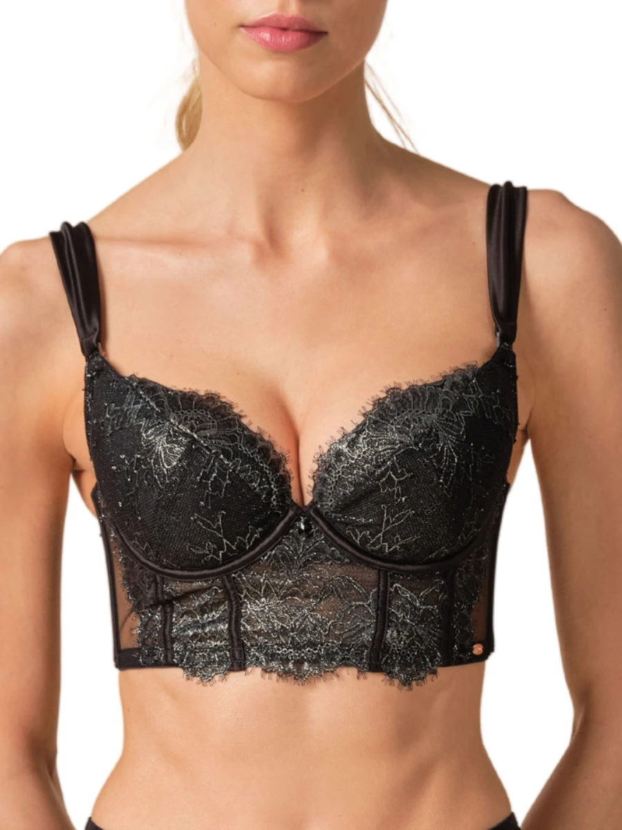 Gossard VIP Intrigue Padded Longline Bra - Black 6 Gossard VIP Intrigue Padded Longline Bra - Black - Image 4