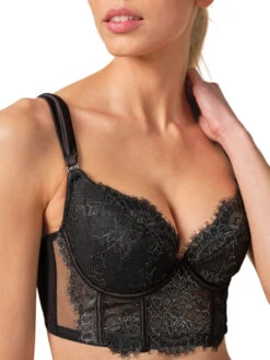 Gossard VIP Intrigue Padded Longline Bra - Black 17 Gossard VIP Intrigue Padded Longline Bra - Black -FREYA Shop braforme gossard vip intrigue 21801 BLK 2s