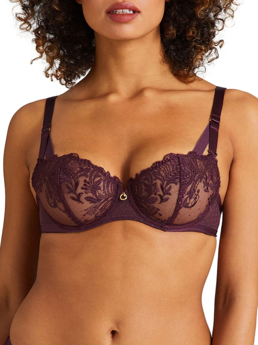 Aubade Femme Passion Half Cup Bra - Wineberry 3 Aubade Femme Passion Half Cup Bra - Wineberry