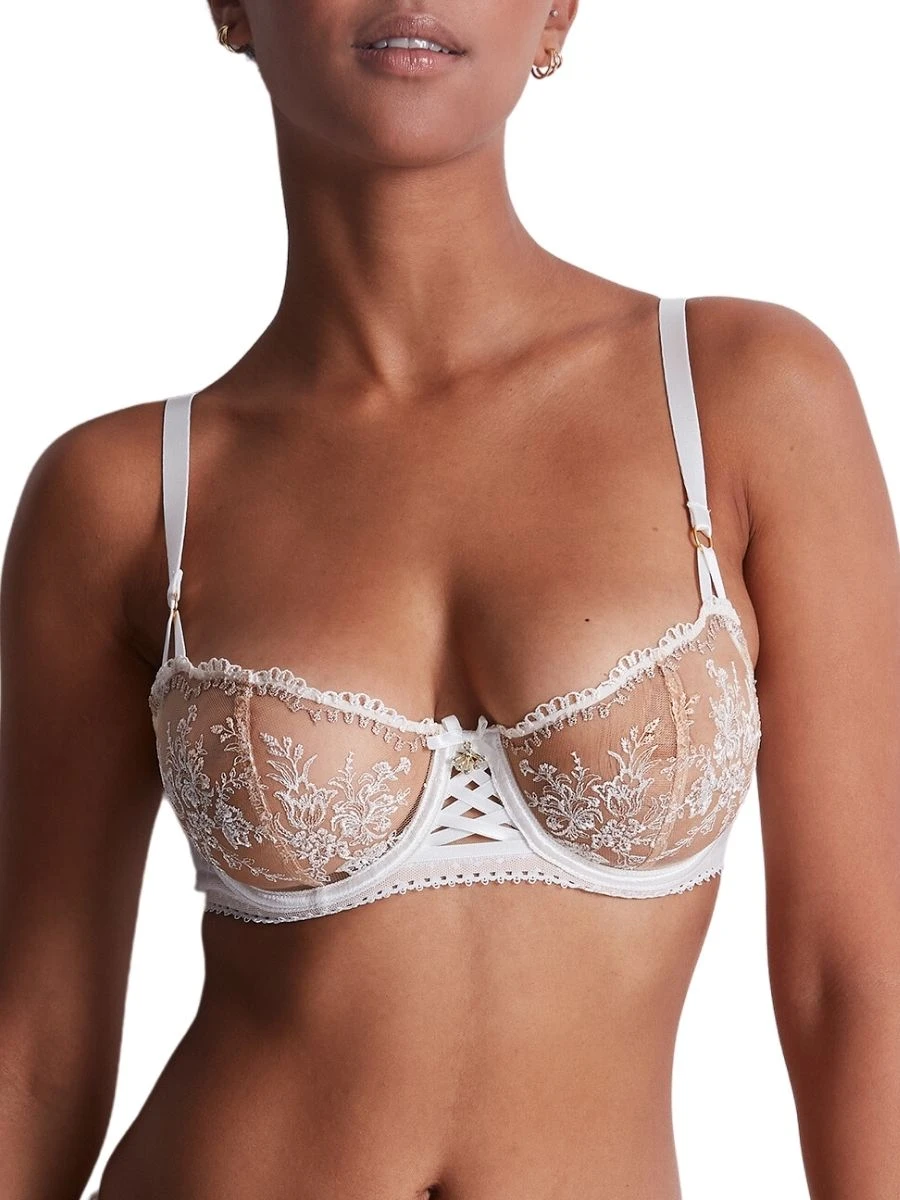 Aubade Tresor Infini Half Cup Bra - White Wind 3 Aubade Tresor Infini Half Cup Bra - White Wind