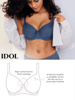 FREYA Idol Moulded Balcony Bra - Vintage Denim -FREYA Shop braforme lingerie freya aa1050 info