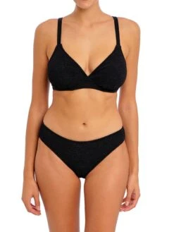 FREYA Ibiza Waves Plunge Bikini Top - Black -FREYA Shop braforme lingerie freya swimwear as203802 blk black full