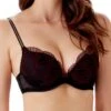 Gossard Illusion Plunge Bra - Black/Red -FREYA Shop braforme lingerie gossard illusion plunge bra 18401 f