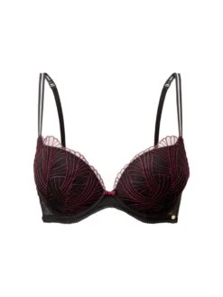Gossard Illusion Plunge Bra - Black/Red -FREYA Shop braforme lingerie gossard illusion plunge bra 18401 p