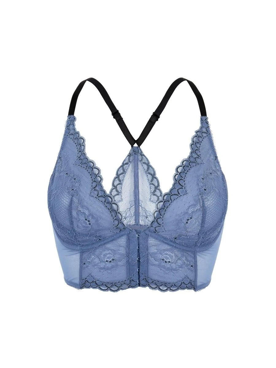 Gossard Superboost Lace Deep V Bralette - Moonlight Blue 6 Gossard Superboost Lace Deep V Bralette - Moonlight Blue - Image 4