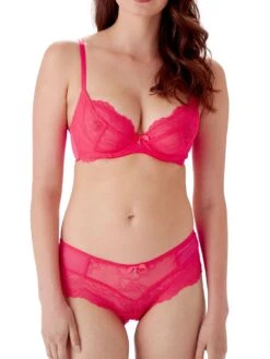 Gossard Superboost Lace Plunge Bra - Diva Pink -FREYA Shop braforme lingerie gossard superboost lace bra 7725 dvp diva pink full