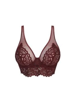 Twist First Night Longline Plunge Bra - Merlot -FREYA Shop braforme lingerie primadonna twist 0141886 mrl merlot p