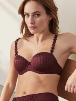 MARIE JO Avero Padded Balcony Bra - Wine -FREYA Shop braforme marie jo avero lingerie 0100419 wine ls