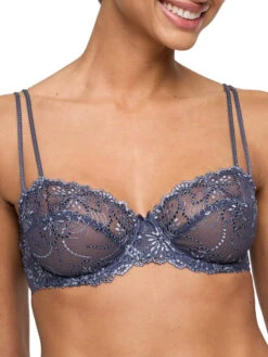 MARIE JO Jane Horizontal Seam Balcony Bra - Blue Shadow