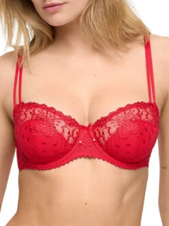 MARIE JO Jane Half Padded Balcony Bra - True Red
