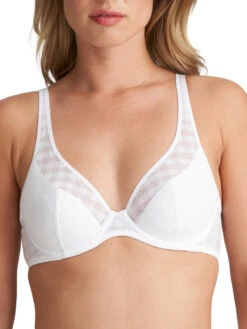 MARIE JO Jereme Half Padded Plunge Bra - White