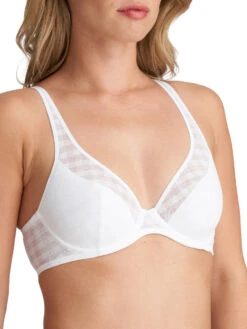 MARIE JO Jereme Half Padded Plunge Bra - White -FREYA Shop braforme marie jo jereme 0122395 WIT s