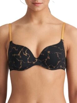 MARIE JO Colin Padded Heartshape Bra - Marble Black