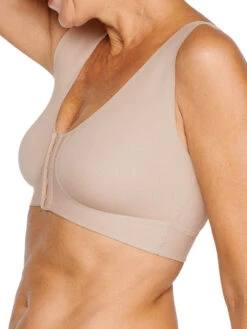 Naturana Wellness Front Fastening Soft Cup Bra - Light Beige -FREYA Shop braforme naturana bra 5572 895 light beige s