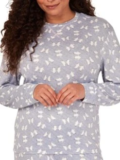 Penguin Print Pyjama Set -FREYA Shop braforme nightwear 33578 blue c