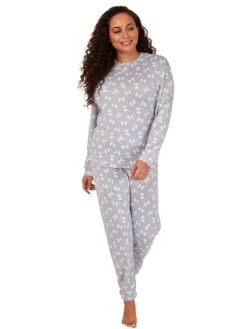 Penguin Print Pyjama Set -FREYA Shop braforme nightwear 33578 blue f