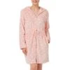Printed Fleece Robe -FREYA Shop braforme nightwear 34653 pink f c4b88c7f b15b 411e 82e6 d9f370ab706d