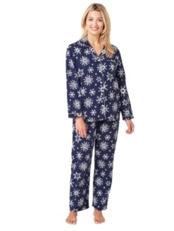 Printed Brushed Cotton Pyjama Set -FREYA Shop braforme nightwear 38093 blue f a3df6dc3 a4b0 4368 a6c0 72a04f68d819